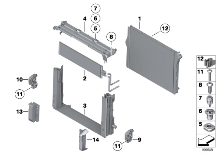 Radiator - BMW Seria 5 F10 F11, Seria 7 F01 F02