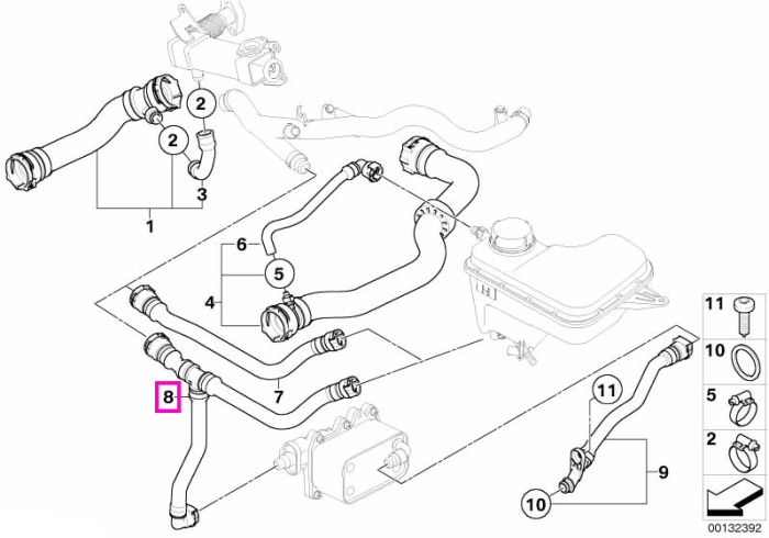Furtun lichid de racire - BMW X3 E83