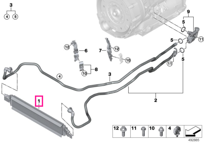 Radiator ulei transmisie - BMW Seria 2 G42, Seria 3 G20 G21, Seria 4 G22 G23 G26, Z4 G29