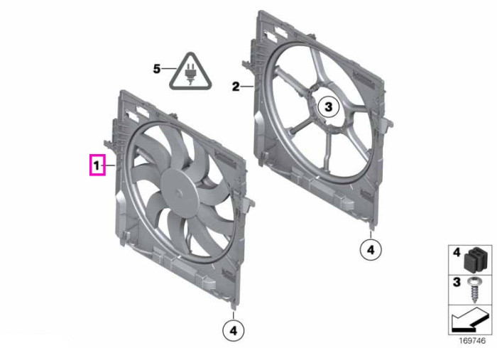 Electroventilator racire motor cu carcasa, 600W - BMW X5 E70