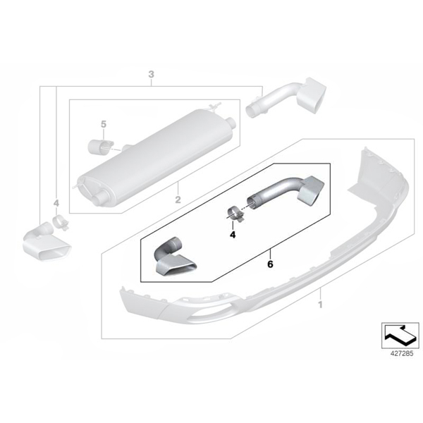Ornament toba Chrome "BMW M Performance" - BMW F15