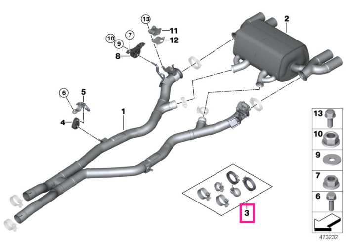 Set de prindere "BMW M Performance" - BMW F80, F80N, F82, F82N, F83, F83N, F87N