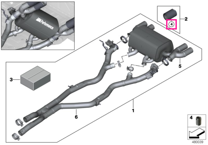 Surub "BMW M Performance" - BMW F80, F80N, F82, F82N, F83, F83N, F87, F87N, G80, G81, G82, G83