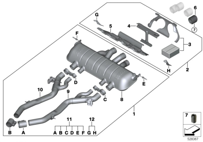 Sistem evacuare "BMW M Performance" - BMW Seria 3 G80 G81, Seria 4 G82 G83