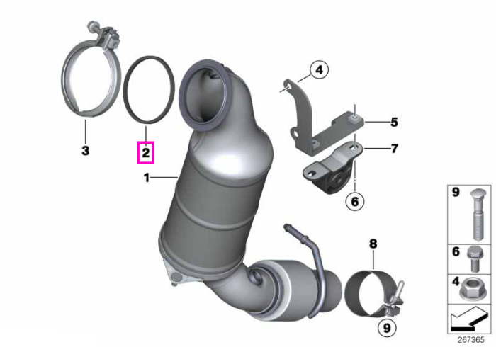 Garnitura turbocompresor-catalizator - BMW Seria 1, Seria 2, Seria 3, Seria 4, Seria 5, Seria 6, Seria 7, Seria 8, X1, X3, X4, X5, X6, X7, XM, Z4, Motorsport