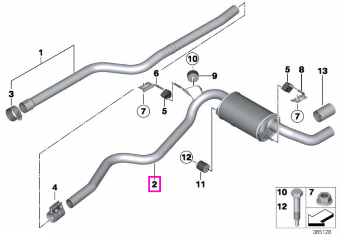 Toba finala esapament - BMW Seria 3 F30 F31, Seria 4 F32 F33 F36 - tip motor N47N