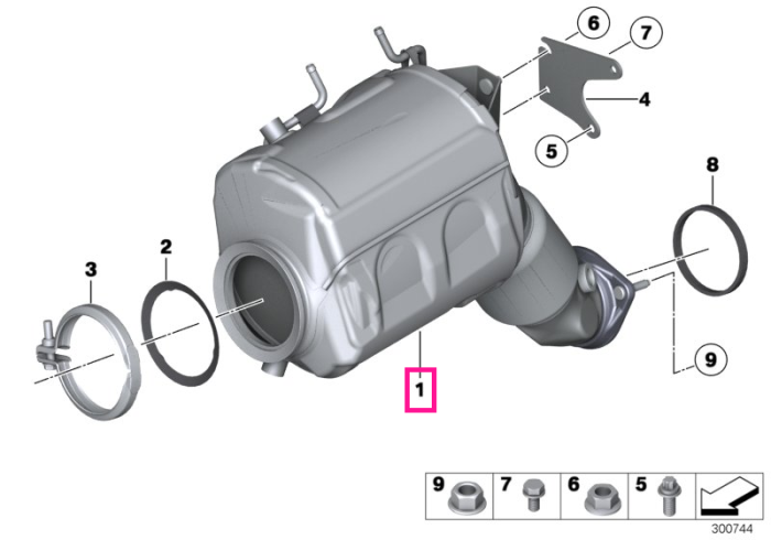 Filtru particule evacuare DPF - BMW Seria 5 F10, F11; Seria 7 F01, F02 - EU6 