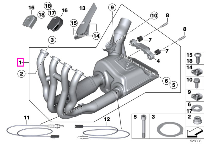 Galerie evacuare - BMW Motorrad K66 (M 1000 RR) - tip motor A67
