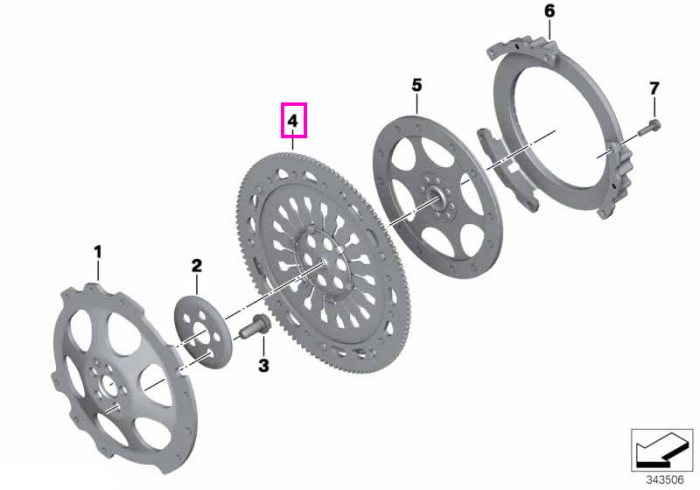 Placa presiune ambreiaj cu coroana dintata - BMW Motorrad K21, K22, K23, K25, K26, K27, K28, K29, K32, K33, KR1, KR2, KR3