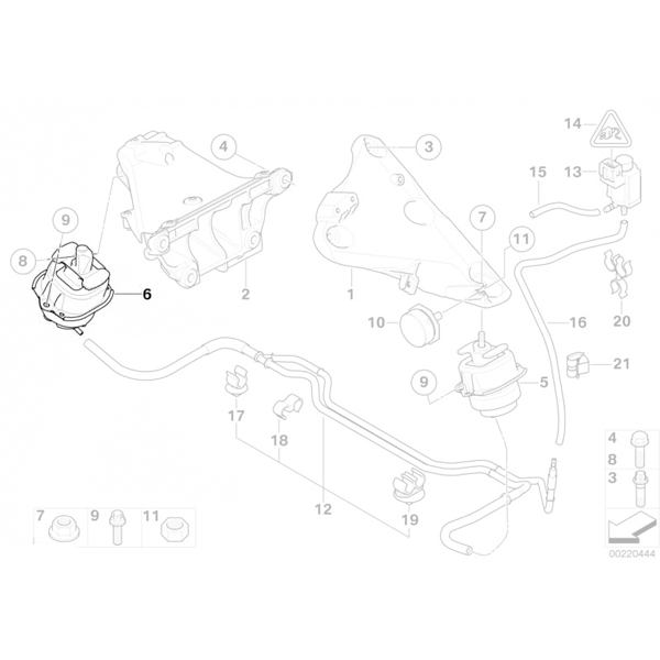 Tampon motor, dreapta - BMW X5 E70, X6 E71