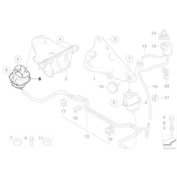 Tampon motor, dreapta - BMW X5 E70 F15, X6 E71 F16	