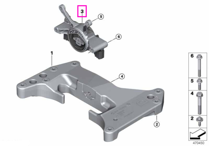 Suport cutie de viteze - BMW Seria 5 G30 G31, Seria 6 G32, Seria 7 G11 G12