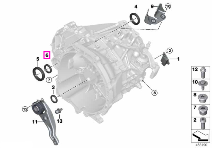 Garnitura etansare radiala cutie transfer, dreapta, 34×41,5 mm - BMW Seria 2 F45 F46, X1 F48, X2 F39 - Mini Clubman F54, Countryman F60