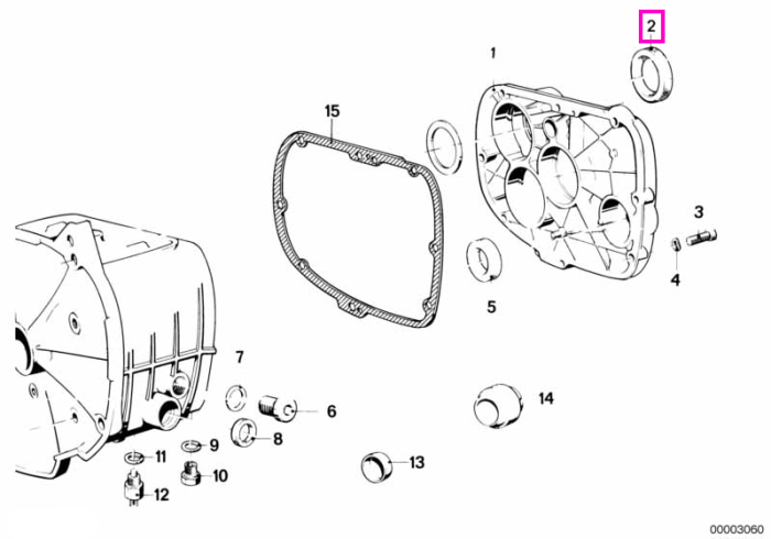 Simering cutie de viteze, 40x70x7 - BMW Motorrad R 50, R 60, R 65, R 75, R 80, R 90, R 100, R45 - tip motor 2-Zyl