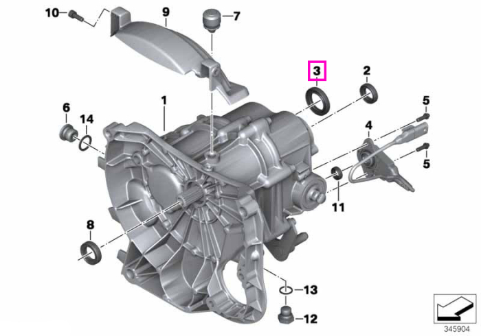 Simering cutie de viteze, 25x40x7 - BMW Motorrad K21, K22, K23, K25, K26, K27, K28, K29, K32, K33, K34, K35, KR1, KR2, KR3