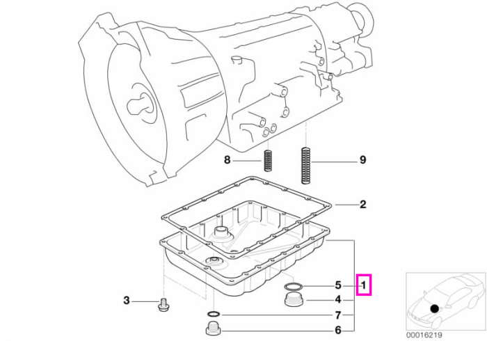 Baie de ulei cutie de viteze automata A5S300J - BMW Seria 3 E36, Seria 5 E34 E39