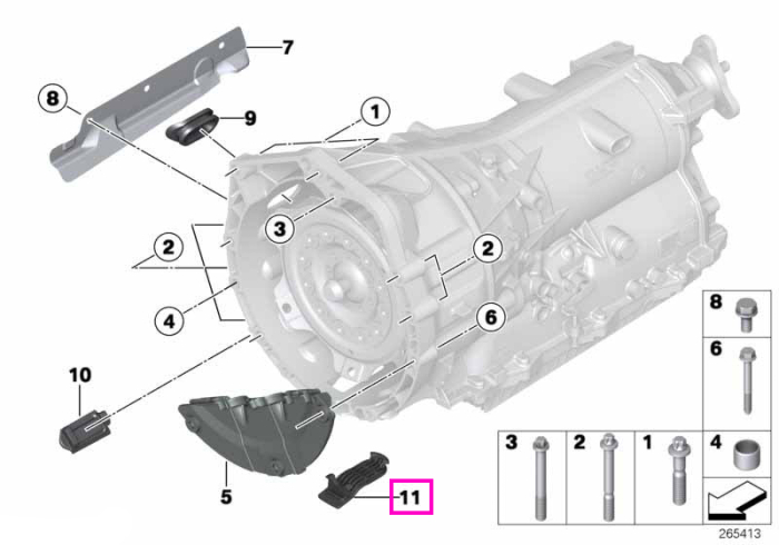 Capac carcasa cutie viteze automata - BMW Seria 1, Seria 2, Seria 3, Seria 4, Seria 5, Seria 6, Seria 7, X1, X5, X6, Z4 - BMW Motorsport