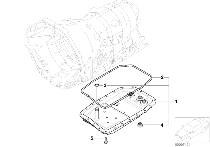 Kit baie ulei, cutie viteze automata - BMW Seria 1 E81 E82 E87 E88, Seria 3 E90 E91 E92 E93, Seria 5 E60 E61, Seria 6 E63 E64, Seria 7 E65 E66, X1 E84, X3 E83, X5 E70, X6 E71, Z4 E85 E86 E89 - tip GA6HP-19Z (ZF 6HP19)