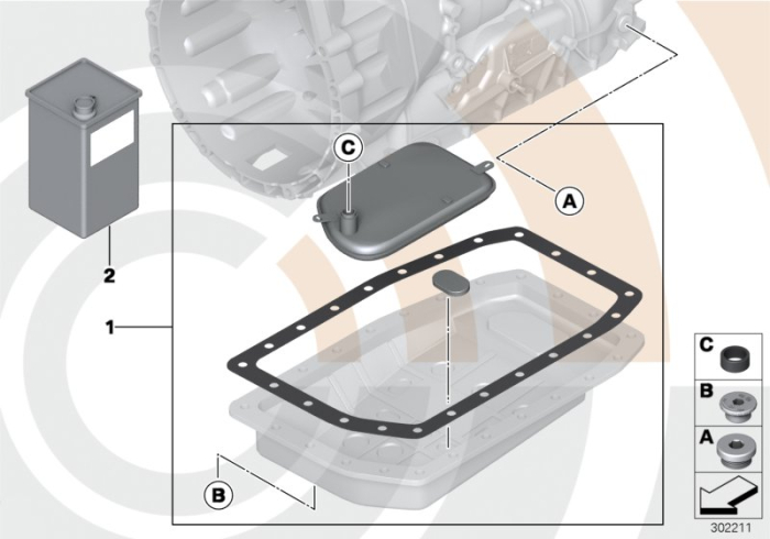Filtru ulei cutie de viteze automata - BMW Seria 3 E46, Seria 5 E39, Seria 7 E38, Z4 E85