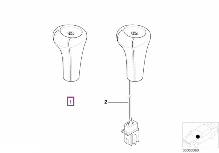 Maner schimbator viteze manual, negru - BMW Seria 3 E21 E30 E36, Seria 5 E28 E34, Seria 6 E24, Seria 7 E23 E32 E38