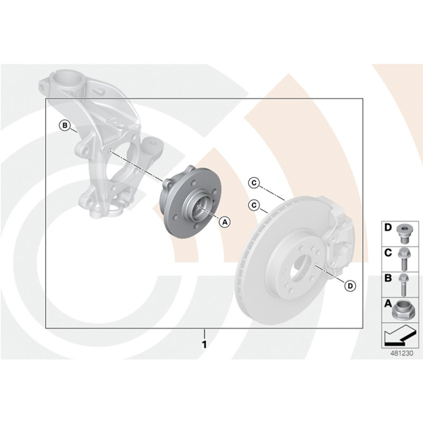 Kit reparatie rulment roata Value Line - Mini R55, R56, R57, R58, R59 - fata