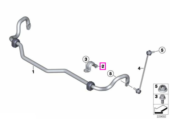 Suport bara stabilizatoare fata - BMW X3 F25, X4 F26