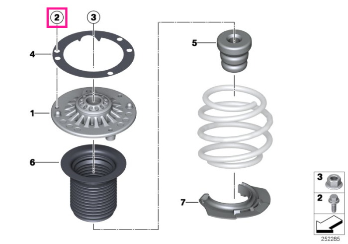 Șurub hexagonal cu șaibă (M8x30-10,9) - BMW - Mini