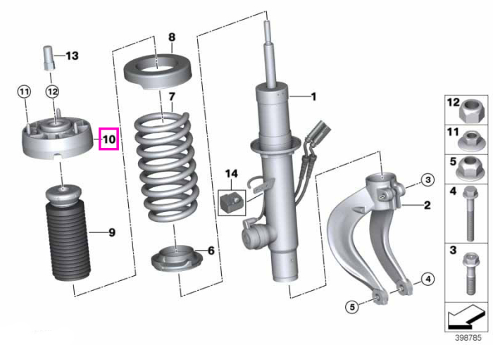 Flansa amortizor fata - BMW X5 M F85, X6 M F86 - tip motor S63R