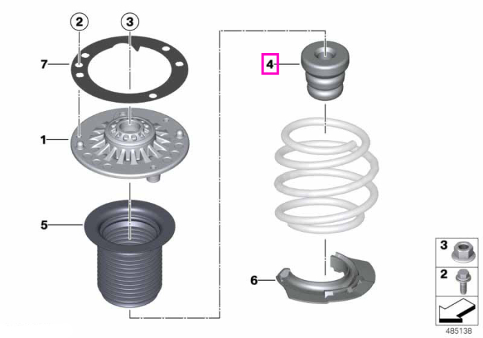 Tampon aditional amortizor suspensie, punte fata - BMW Seria 1 F20 F21 F40, Seria 2 F23 F44 F74, Seria 4 G26, TMC Supra