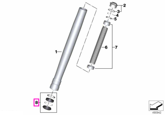 Set garnituri etansare furca fata - BMW Motorrad K81 (F 850 GS, F 900 GS), K82 (F 850 GS Adv., F 900 GS Adv.), K83 (F 900 R), K84 (F 900 XR) - tip motor A24