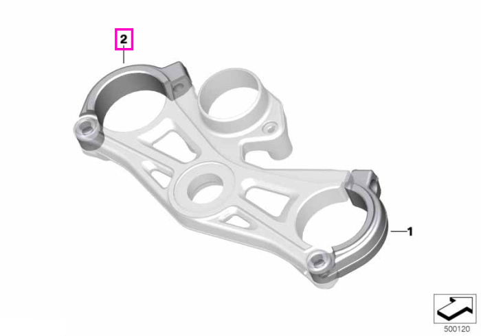 Clema strangere placa superioara suspensie fata, dreapta (M) - BMW Motorrad K66 (M 1000 RR), K67 (S 1000 RR) - tip motor A67