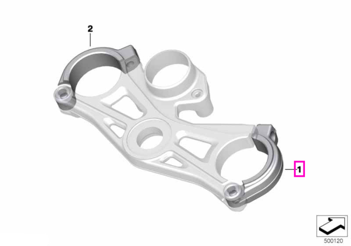 Clema strangere placa superioara suspensie fata, stanga (M) - BMW Motorrad K66 (M 1000 RR), K67 (S 1000 RR) - tip motor A67