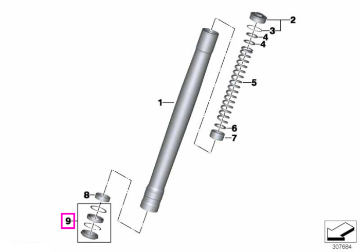 Set garnituri etansare furca fata - BMW Motorrad K72 (F 650 GS, F 800 GS), K75 (F 800 GS Adventure) - tip motor A21