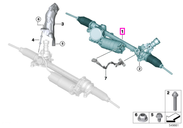 Caseta de directie electrica - BMW X3 G01, X4 G02 - cu 02VL (Variable sport steering) 
