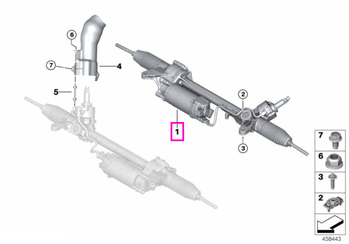 Caseta de directie electrica - BMW Seria 5 G30 G31, Seria 6 G32, Seria 7 G11 G12