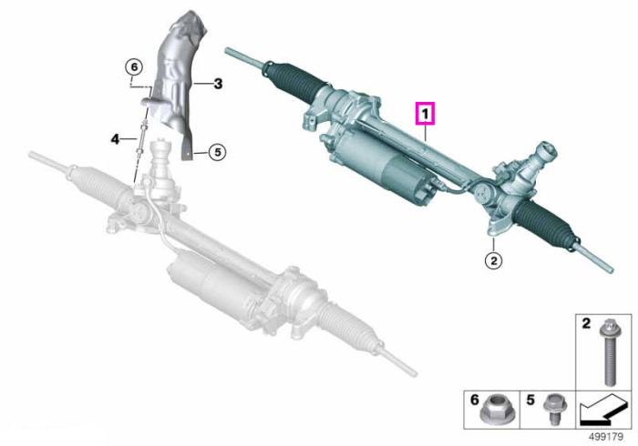 Caseta de directie electrica - BMW X5 G05 LCI, X6 G06 LCI, X7 G07 LCI - pana la 28.02.2025 - cu directie activa integrala (02VH)