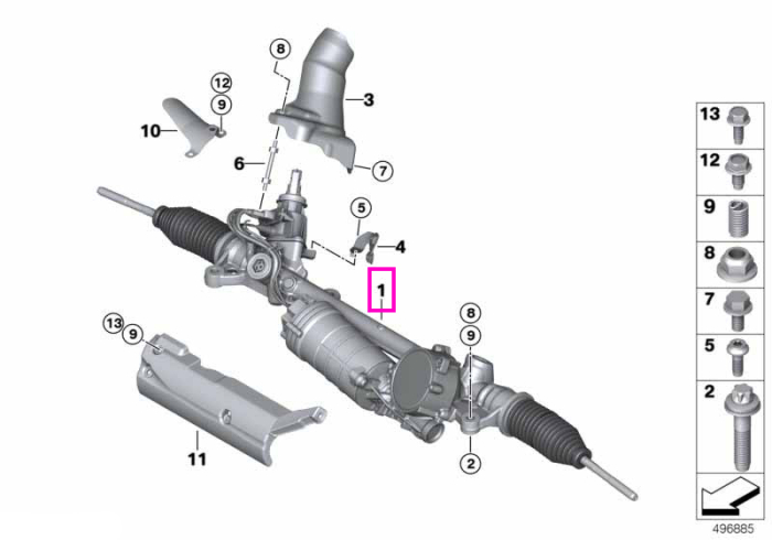 Caseta de directie electrica - BMW Seria 2 G42, Seria 3 G20 G21, Seria 4 G22 G23 G26, i4 G26