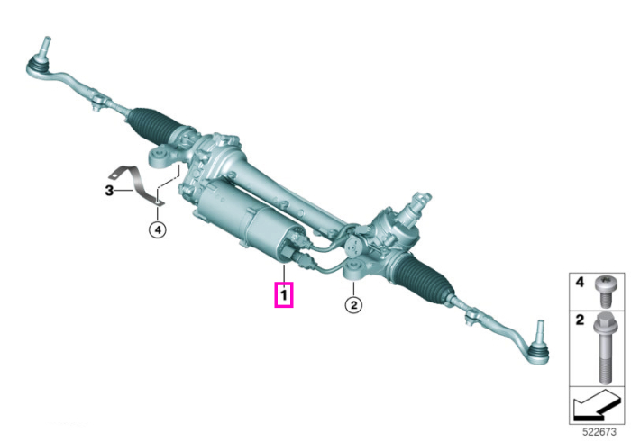 Caseta de directie electrica - BMW Seria 5 G60 G61 - pana la 28.02.2025 - cu 05AX (Motorway assistant)