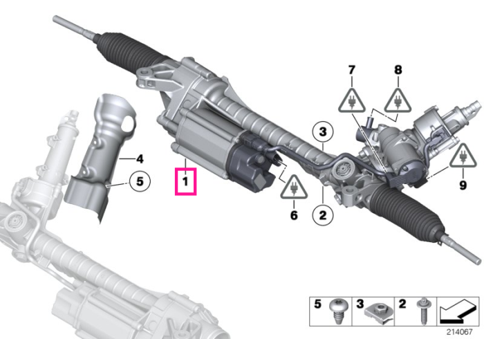 Caseta directie electrica - BMW Seria 5 F07 F10 F11 F18, Seria 6 F06 F12 F13, Seria 7 F01 F02