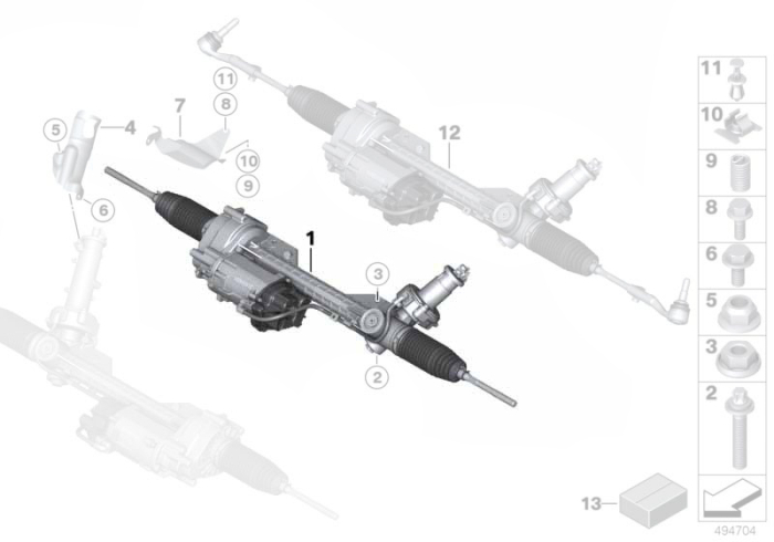 Caseta de directie - BMW Seria 1 F20 F21, Seria 2 F22, Seria 3 F30 F31 F34, Seria 4 F32 F33 F36