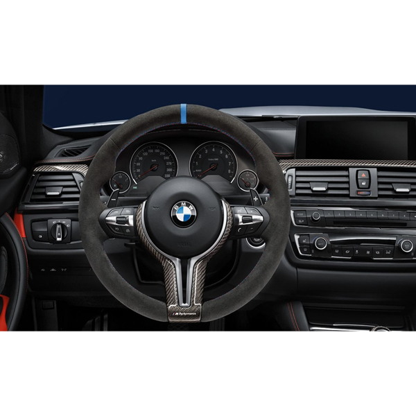 Volan - BMW M Performance Alcantara cu capac de carbon - BMW M3 F80, M4 F82, F83