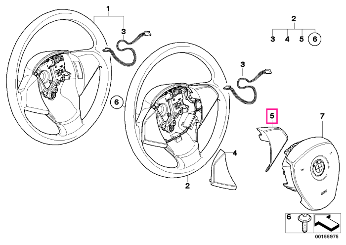 Capac volan, zona din dreapta - BMW X3 E83	