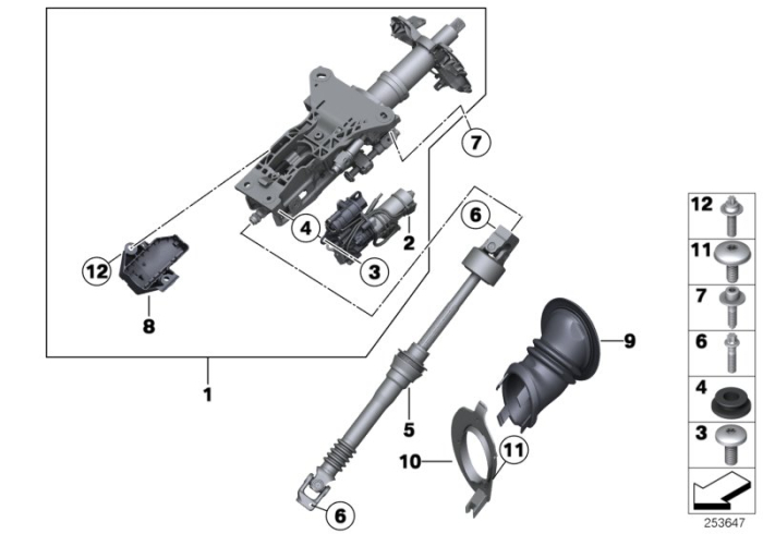 Modul blocare coloana directie - BMW Seria 5 E60 E61, BMW Seria 6 E63 E64