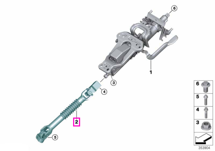 Ax coloana directie - BMW Seria 2 F45 F46, X1 F48 F49, X2 F39