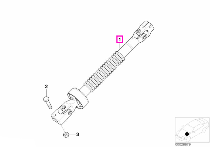 Ax inferior coloana directie - BMW Z3 E36