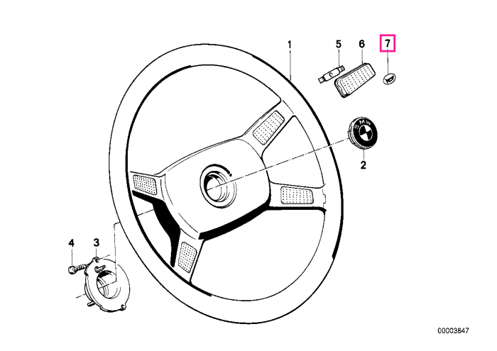 Emblema autoadeziva - BMW Seria 3 E39, Seria 5 E28 E34, Seria 6 E24, Seria 7 E32