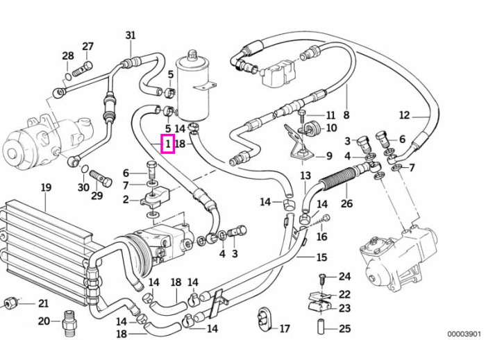 Conducta directie hidraulica - BMW Seria 8 E31