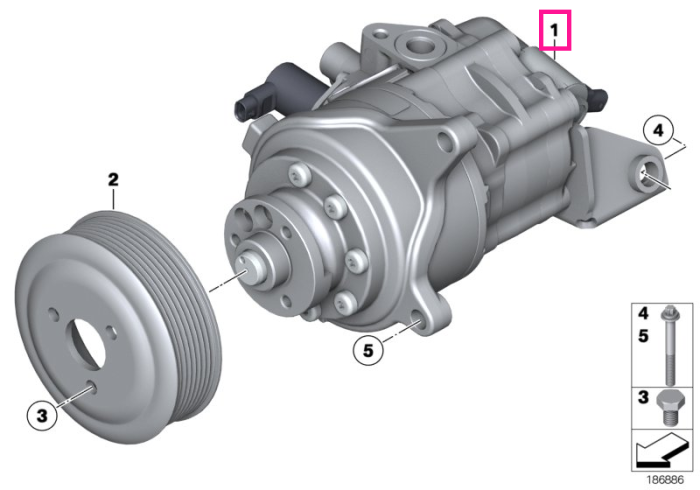 Pompa tandem, Ixetic - BMW Seria 5 F07, Seria 7 F01 F02