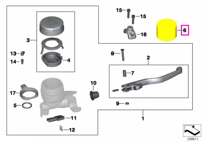 Insertie grila ornamentala - BMW Motorrad K18 (C 600 Sport, C 650 Sport), K19 (C 650 GT), K25 (R 1200 GS), K25 (R 1200 GS Adventure), K27 (R 1200 R), K40 (K 1200 S, K 1300 S), K43 (K 1200 R, Sport, K 1300 R), K44 (K 1200 GT, K 1300 GT) - tip motor A27