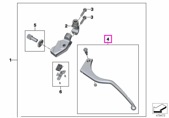Set maneta ambreiaj reglabila - BMW Motorrad K02 (G 310 GS), K03 (G 310 R) - tip motor A82